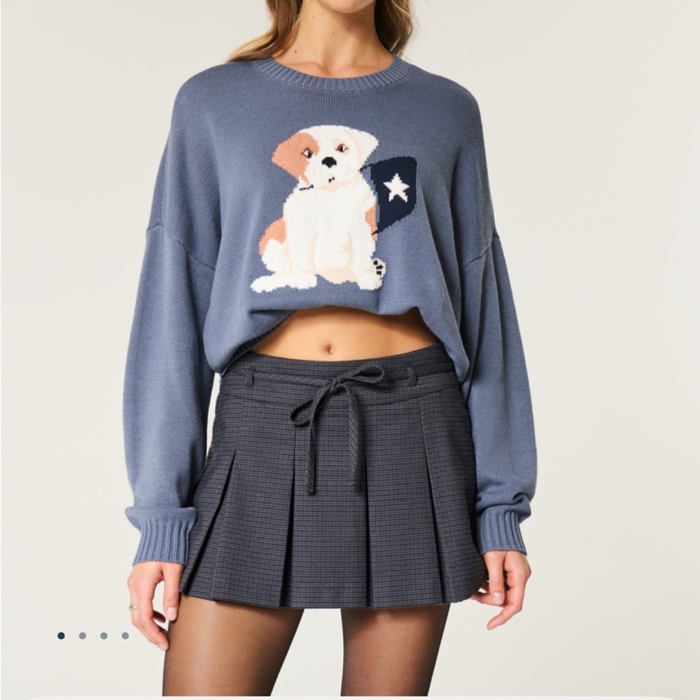 Hollister Mid-Rise Pleated Mini Skort
